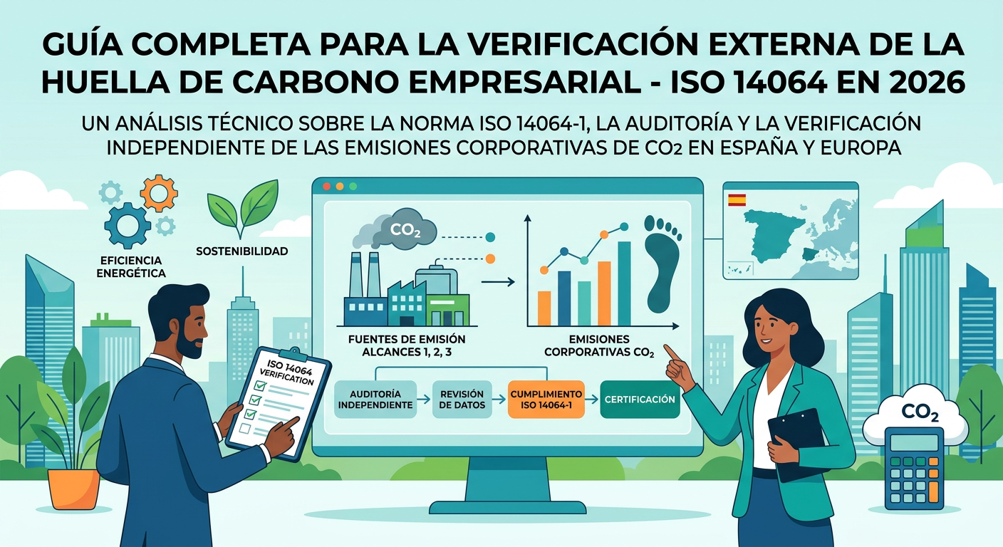 ISO 14064 en 2026: Guía completa para la verificación externa de la huella de carbono empresarial