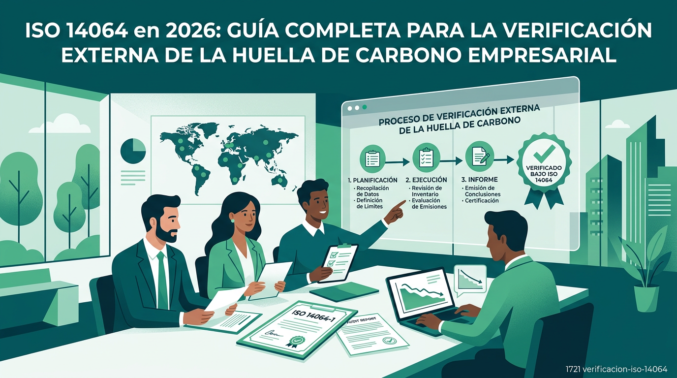 ISO 14064 en 2026: Guía completa para la verificación externa de la huella de carbono empresarial