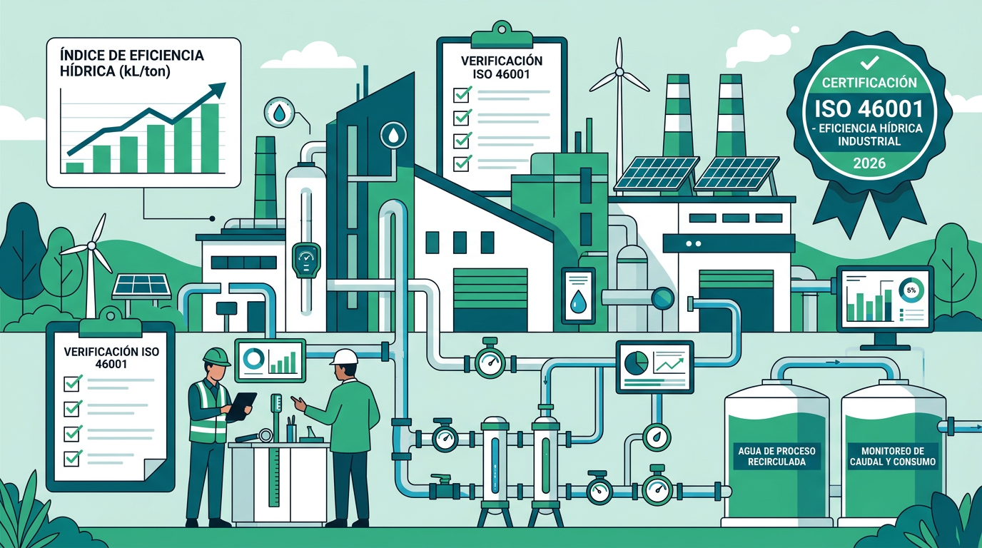 ISO 46001 y Eficiencia Hídrica Industrial 2026: Claves para la Gestión Sostenible del Agua