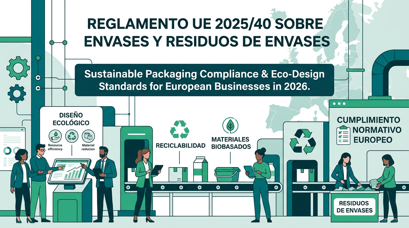 Reglamento (UE) 2025/40 sobre envases y residuos de envases: Guía de cumplimiento para empresas en 2026