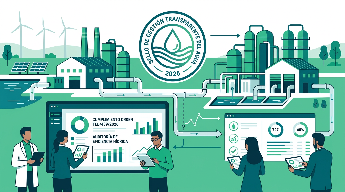 Sello de Gestión Transparente del Agua 2026: Guía de Cumplimiento de la Orden TED/439/2026 para Empresas