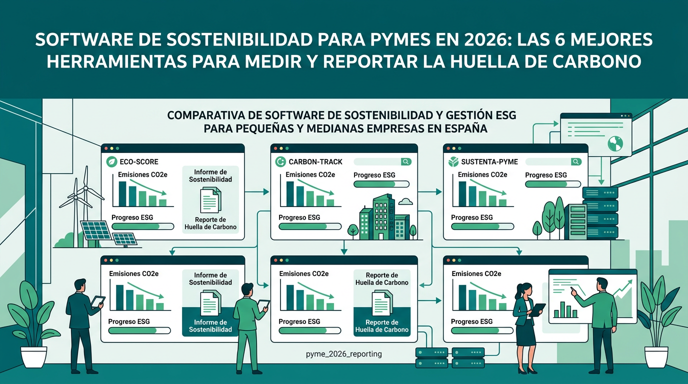 Software de sostenibilidad para PYMEs en 2026: Las 6 mejores herramientas para medir y reportar la huella de carbono
